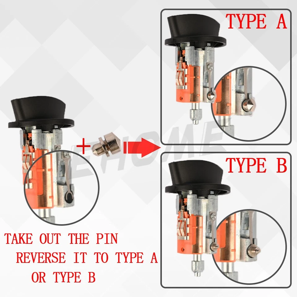 CERRADURA DE PUERTA DE ENCENDIDO MANIJAS DE PUERTA DE CILINDRO PARA FORD F250 F350 Super Duty Excursion Foto 2 de 4