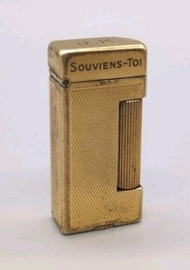 Vintage Dunhill Rollalite Petrol Lighter Gold Barleycorn PARTS/REPAIR
