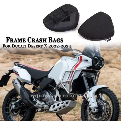 DesertX Crash Bar Bags Frame Storage Bags Fit For Ducati Desert X 2022 2023 2024