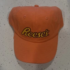 Reese's Peanut Butter Cups Orange Ball Cap Hat Adjustable Strap Back Jhats