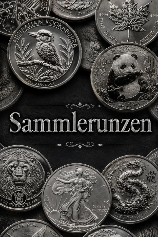 Sammlerunzen aus Silber – Exklusive Anlagemünzen & begehrte Sammlerstücke