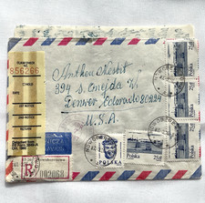 1987 Poland Airmail Registered Cover Lotnicza Par Avion Gdansk Ships Glowy USA