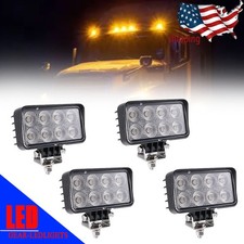 4x Led Tractor Work Lights 12v  Flood Light Pods For Truck Tractor Trailer Van