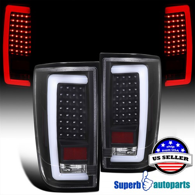 #ad Fits 2004 2015 Nisan Titan LED Tube Black Tail Lights Lamps $214.98