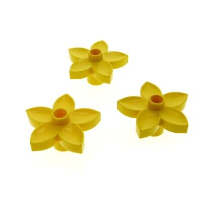 LEGO DUPLO 10 pièces Jaune Fleurs Nouveau Fleur en jaune fleur plantes Plante 