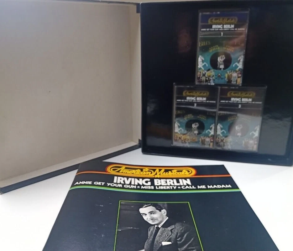 IRVING BERLIN BOX SET 3 CASSETTE TAPES WITH BOOKLET AMERICAN MUSICALS TIME LIFE - Image 2 of 4