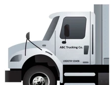 Set of 2 Custom USDOT Decals US DOT Number Sticker Commercial Pick up Truck Van