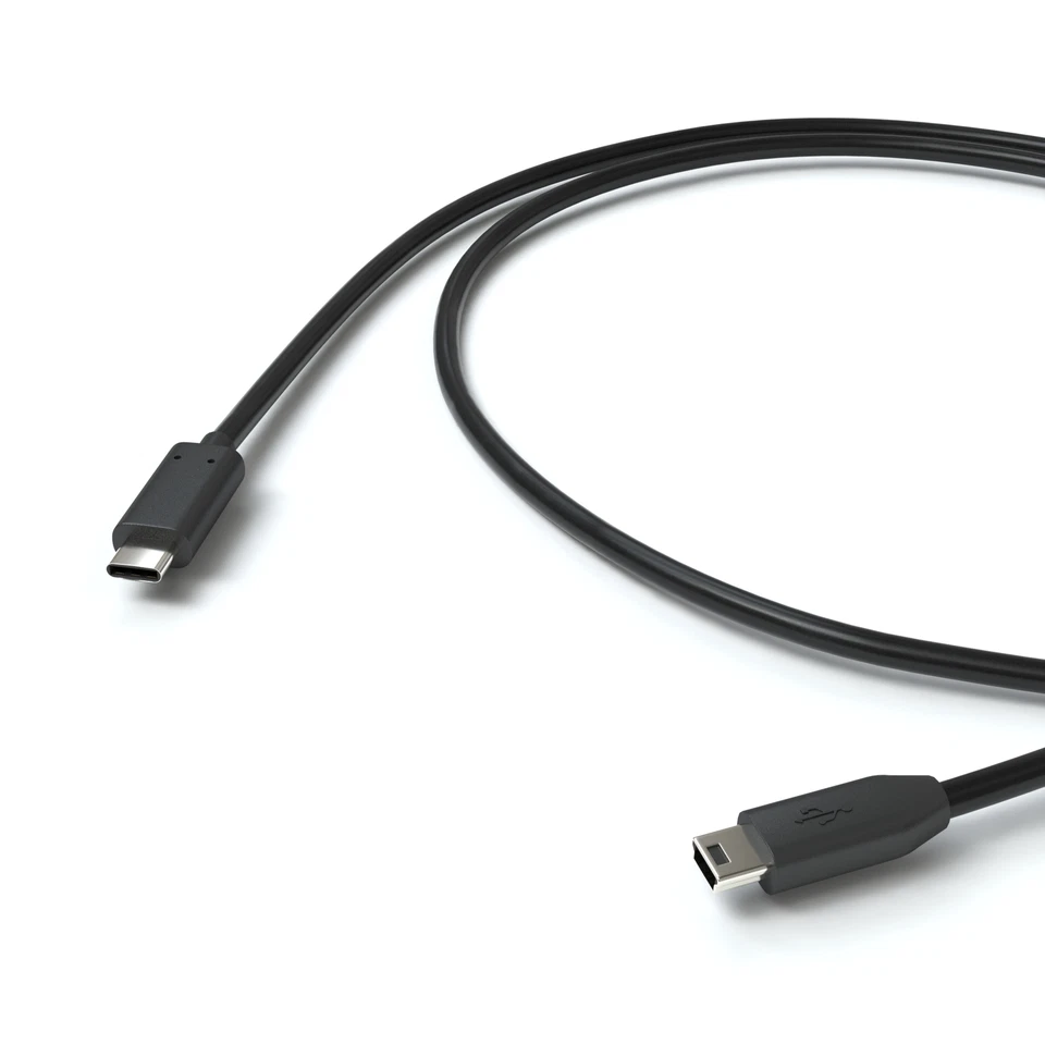USB-C 2.0 Adapterkabel, Mini-B, schwarz, 1m - Bild 2 von 4