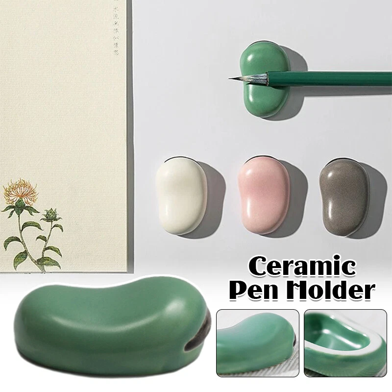 Держатель для керамической ручки в форме фавы для каллиграфии краски письма кисти для отдыха. - Изображение 3 из 4