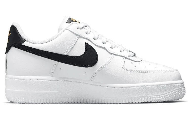 Nike Air Force 1 Low '07 Essential Blanco Negro Dorado Mini Swoosh W - CZ0270-102 Foto 2 de 4