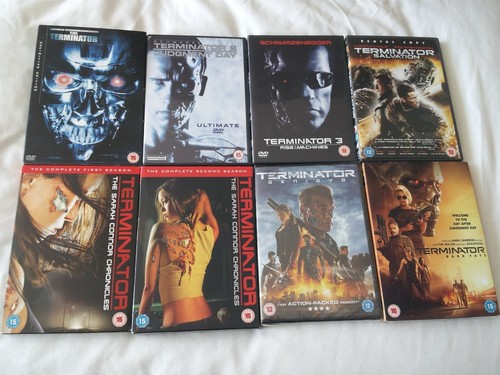 TERMINATOR COMPLETE COLLECTION UK R2 DVD 1 2 3 4 5 6 Chronicle Genisys Dark Fate - 第 1/2 張圖片