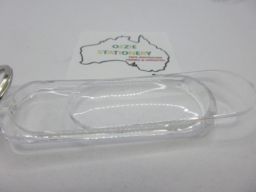 20 x Clear Oblong Acrylic Key Tag 80 x 28mm w/ 25mm Ring Kevron ID59 - Picture 5 of 5