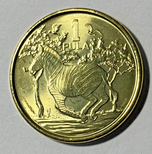 2016 Botswana 1 pula Coin Zebra Horse Animal Wildlife Africa