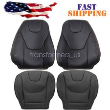 For Ford Fusion Titanium 2013-2017 Leather Front Bottom Top Seat Cover Black