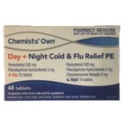 <!--F#f_0-->Cold & Flu Day Night PE 48 Tabs Runny Blocked Nose Fever Headache Codral Generic<!--F/-->