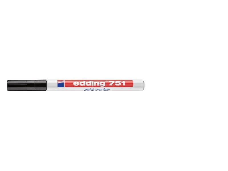 Marcatore a vernice edding 751 punta conica 1-2 mm nero 4-751001