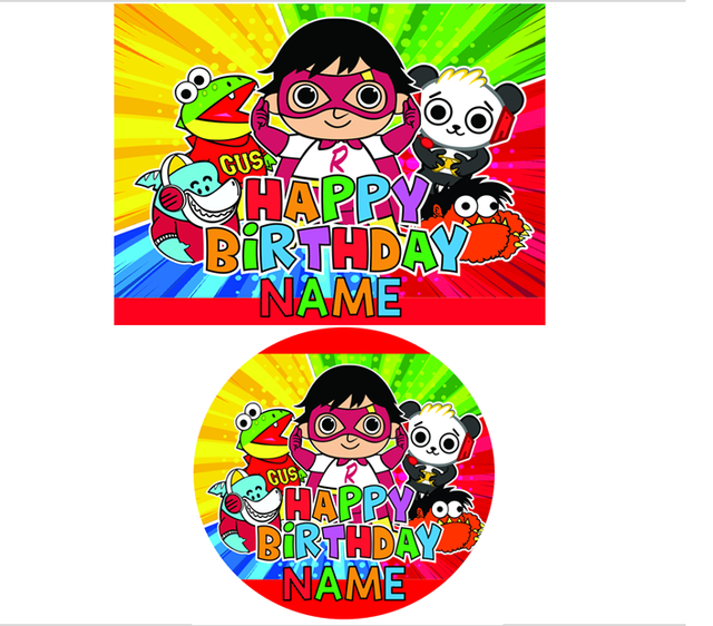 Ryan's World Edible Cake Topper Image Cupcakes Cookies, Ryan's World ...