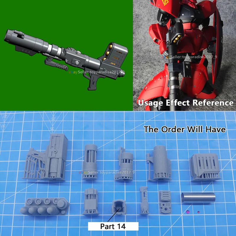 1/144 HG RG Gundam Model Gunpla 30MM Weapon Detail Up Part Model Rocket Launcher