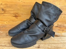 Trippen Rectangle Men’s Black leather Buckle Boots Size 40 / US 7.5