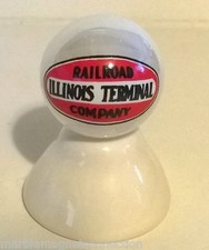 ILLINOIS TERMINAL COMPANY RAILROAD / RAILWAY LOGO ON WHITE PEARL MARBLE