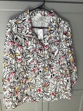 CJ BANKS Cotton Floral Zippered/Snap Jacket NWT Size 14W X