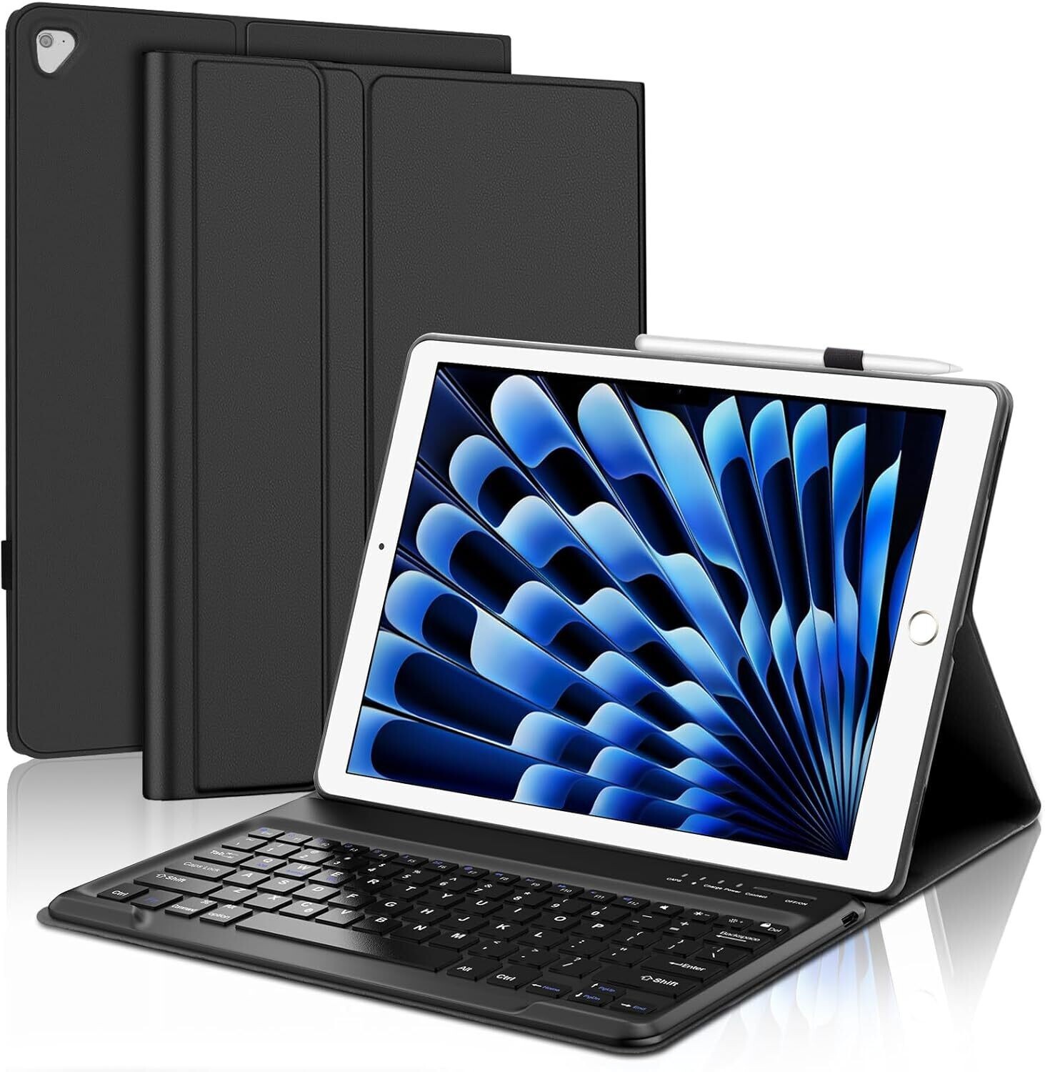 Slim Detachable Bluetooth Keyboard Case for iPad Pro 12.9 with Enhanced Protection-image