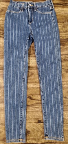 Lot of 2 Pair Girl's Size 12 Jeans Old Navy Ballerina Jeggings Striped Solid - Picture 3 of 9