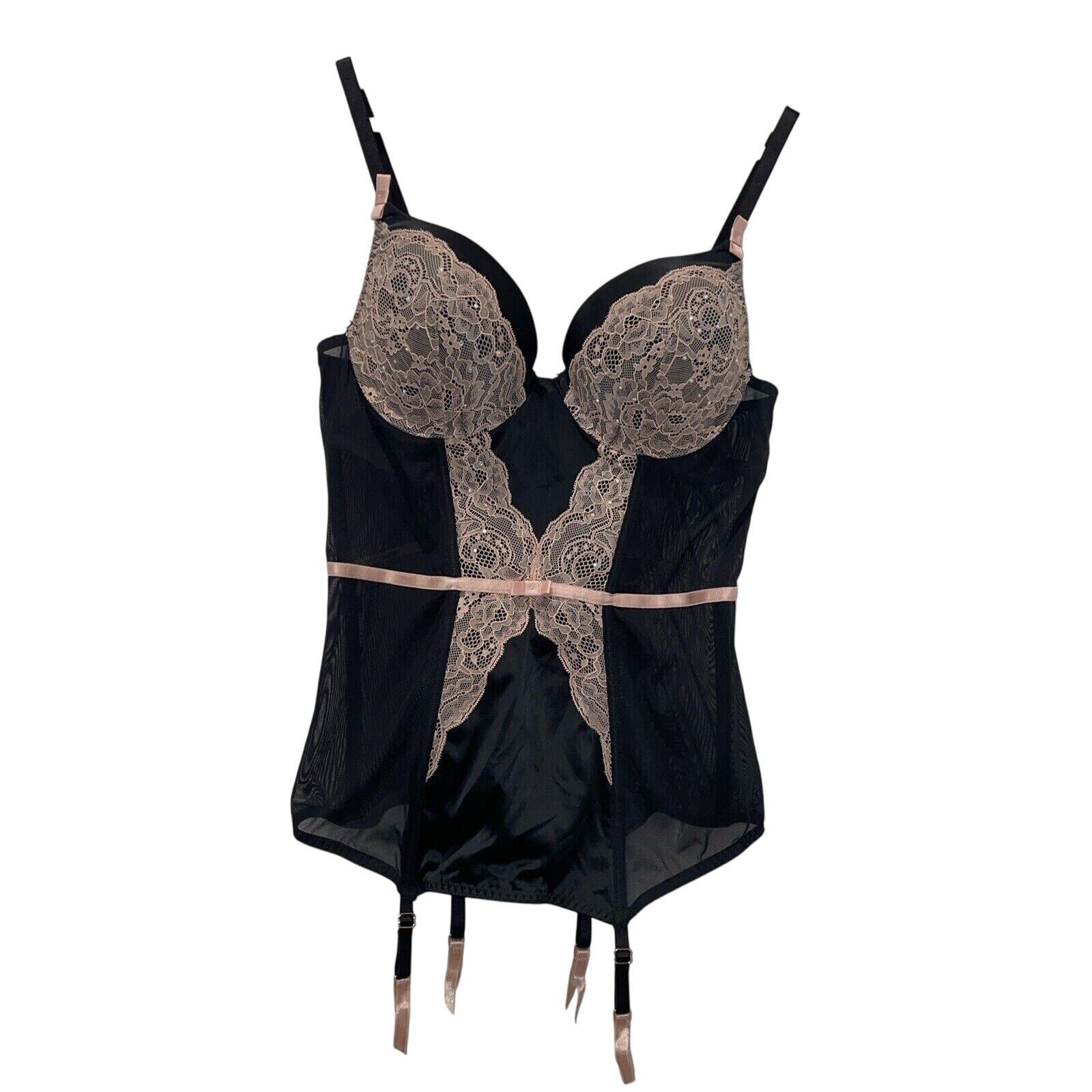 Corset Top Lingerie Large Lace Bustier Coquette Partywear Wedding Garter-image