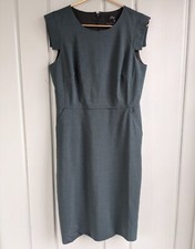 J Crew Resume Sheath Dress Womens 8 Wool Stretch Tollegno 1900 Green C9102 M