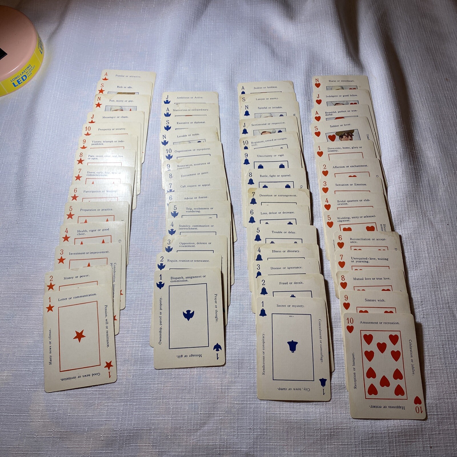 The Military Fortune Tellers Playing Cards 1917 HV Loring Chicago Tarot