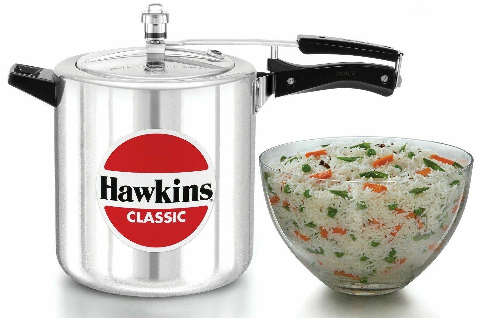 8 Litre Tall Hawkins Classic Aluminium Pressure Cooker Stovetop