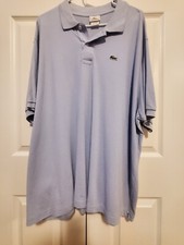 Lacoste Polo Shirt 3XL Size 9 Blue Button Crocodile Cotton Classic Outdoors Prep