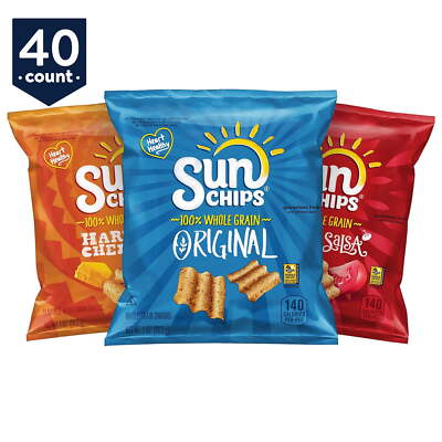 SunChips Multigrain Variety Pack Snack Chips 1 Oz Bags 40 Count Multipack Home
