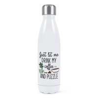 Nur Let Me GeträNk Mein Kaffee Und Puzzle Doppelwand Wasserflasche Lustig