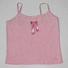 Gymboree Girl's Pink Ballet Shoe Cami Tank Top in size 5-6