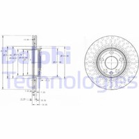 2X Delphi BG3222 Bremsscheibe FüR CitroËN Fiat Peugeot