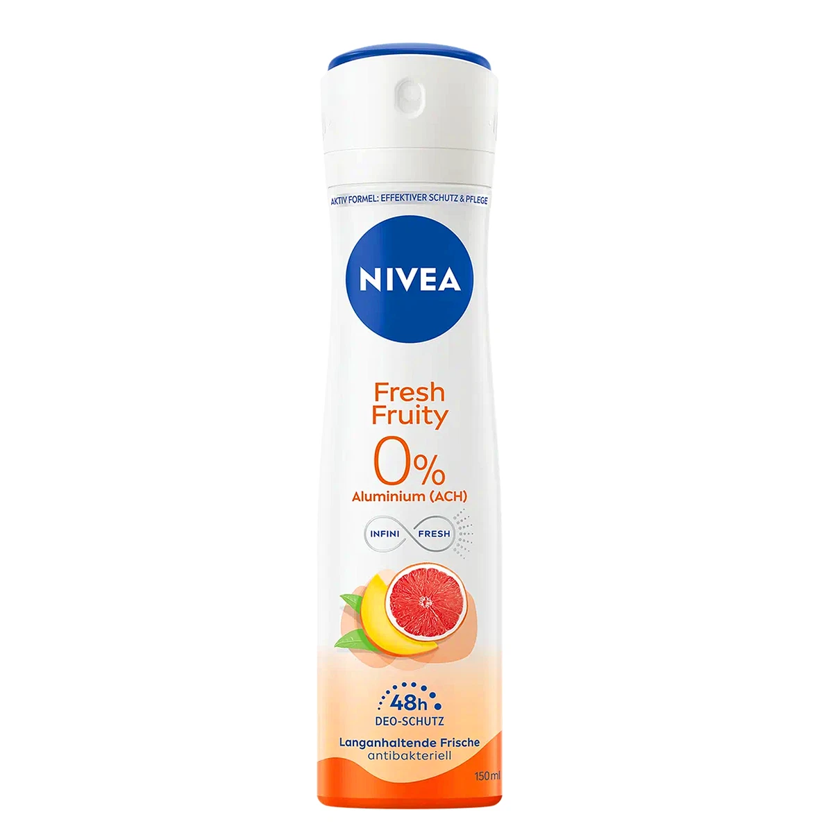 150ml Nivea Fresh Fruity Deodorant Spray 0 Aluminum 48h Deodorant