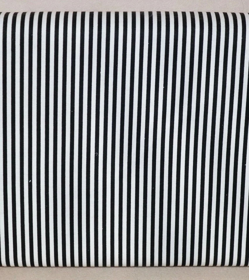Keepsake Calico Black & White Stripes Cotton Fabric 1/4 Yard 9” X 44” Brand New - Image 4 of 4