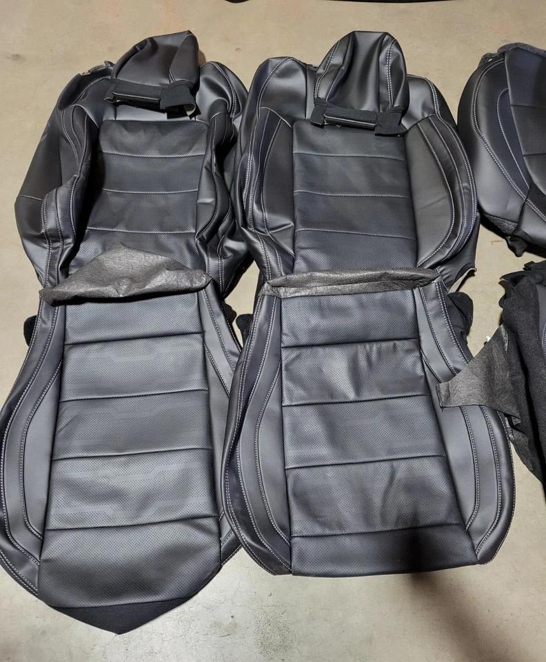 New Take Off Leather Seat Covers Fits 2015-2023 Mustang CONVERTIBLE - Image 2 of 4