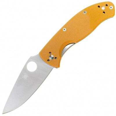 SPYDERCO Numbered Tenacious, Orange G-10 Scales, 8Cr13MoV Stainless, C122GPOR