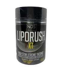 NDS Nutrition Liporush XT Thermogenic Fat Burner 60 Caps Free Shipping Exp 12/26
