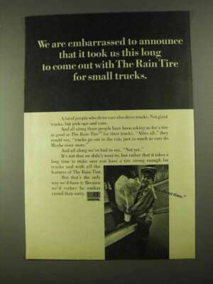 1968 Uniroyal Rain Tire Ad - Embarrased to Announce