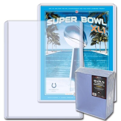 BCW Program / Magazine Topload Holders 9 x 11.5'' 10 Protection Storage Sleeve