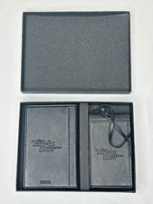 The Tonight Show With Jay Leno Leeman Leather Luggage Tag & Passport Case Set
