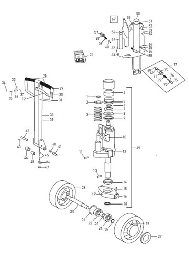 Dichtsatz Hubzylinder BT L2000 / BT L23 und LHM230 Passend für alle Modelle