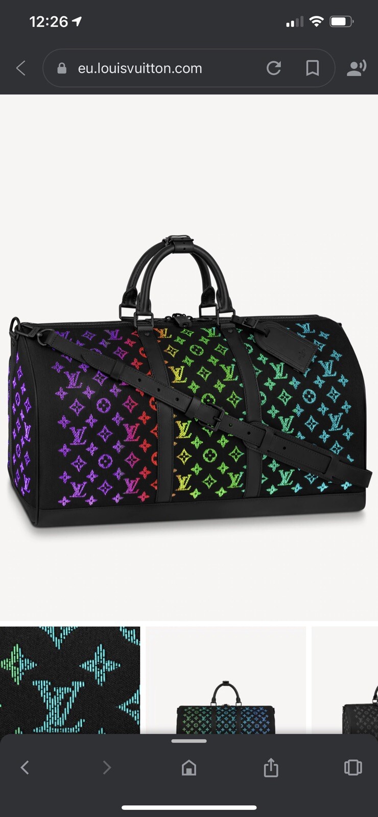 M44770 Louis Vuitton The Keepall Light Up Soft Travel Bag | eBay s l1600