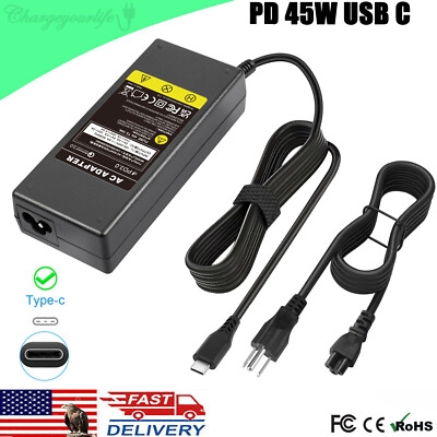 Charger for Lenovo Laptop Chromebook Computer 45W TYPEC USB C Fast Power Adapter