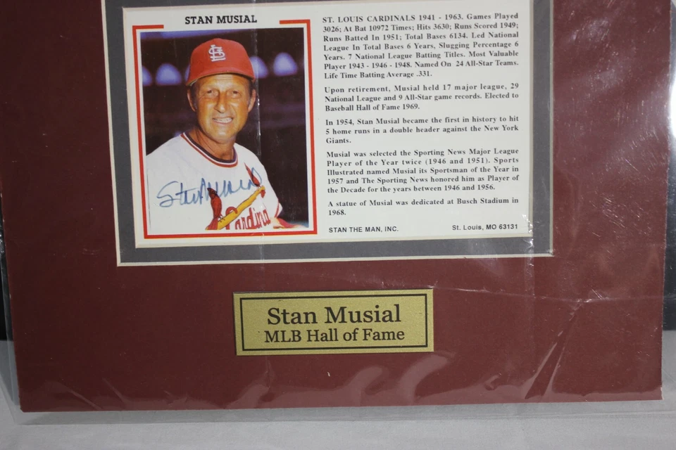 Stan Musial - St. Louis кардиналов с автографом Stan "The Man" музыкальная открытка - Изображение 3 из 4