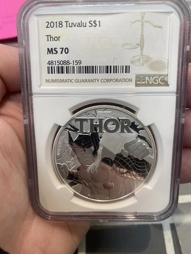 2018 Tuvalu Thor 1 oz Silver Dollar Coin NGC MS 70 | Marvel Avengers