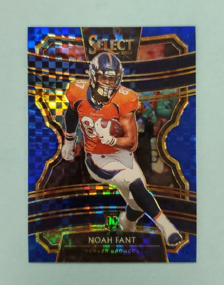 2019 Panini Select Noah Fant Blue Prizm Rookie RC #66 Card /175